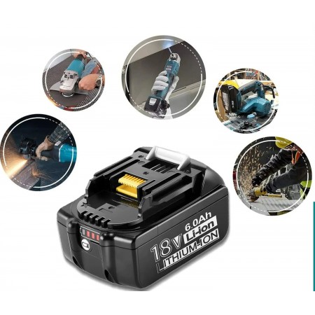 Акумуляторна батарея Макіта LXT BL1860b, 6.0Аг для усього інструменту Makita 18 та 36V Акумуляторна батарея Макіта LXT BL1860b, 6.0Аг для усього інструменту Makita 18 та 36V